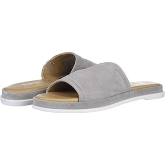 Kenneth Cole New York Women's Leighten Slip On Sandal Open Toe Grey Size 5 - Picture 1 of 2